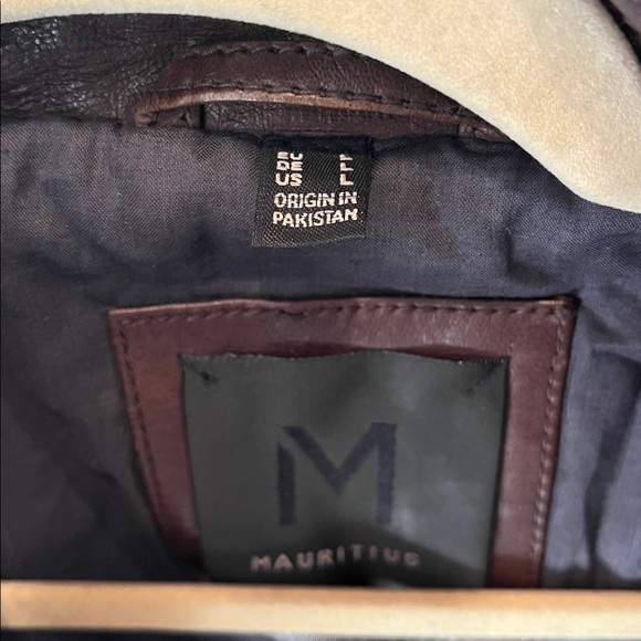 Men's Dark Brown Leather Jacket - Picture 6 of 6